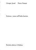 Cover of: Scienza e razza nell'Italia fascista by Giorgio Israel