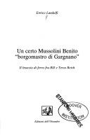 Cover of: Un certo Mussolini Benito "borgomastro di Gargnano" by Enrico Landolfi