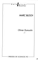 Cover of: Marc Bloch by Olivier Dumoulin