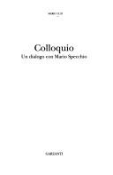 Cover of: Colloquio: un dialogo con Mario Specchio