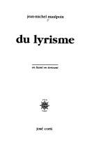Cover of: Du lyrisme