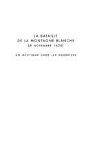 Cover of: La bataille de la Montagne Blanche: 8 novembre 1620 : un mystique chez les guerriers