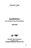 Landreform dan gerakan protes petani Klaten, 1959-1965