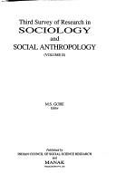 Cover of: Third survey of research in sociology and social anthropology | 