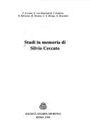 Cover of: Studi in memoria di Silvio Ceccato