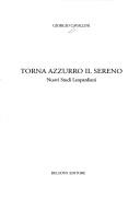 Cover of: Torna azzurro il sereno by Giorgio Cavallini