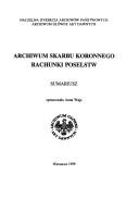 Archiwum Skarbu Koronnego--rachunki poselstw by Archiwum Główne Akt Dawnych w Warszawie (Poland)