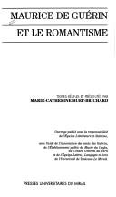 Cover of: Maurice de Guérin et le romantisme