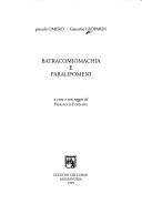 Cover of: Batracomiomachia e Paralipomeni by Giacomo Leopardi