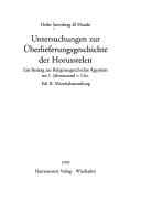 Cover of: Untersuchungen zur Überlieferungsgeschichte der Horusstelen: ein Beitrag zur Religionsgeschichte Ägyptens im 1. Jahrtausend v. Chr.