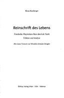 Reinschrift des Lebens by Klaus Kastberger