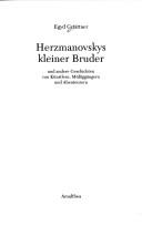 Cover of: Herzmanovskys kleiner Bruder und andere Geschichten: von Künstlern, Müssiggängern und Abenteurern