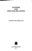 Cover of: Kashmir and Indo-Pak relations