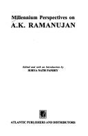 Millennium perspectives on A.K. Ramanujan by Surya Nath Pandey