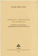 Cover of: Oposición y pertinencia en lingüística by Alvaro Arias Cabal