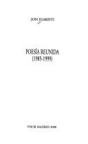 Cover of: Poesía reunida by Jon Juaristi