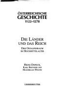 Cover of: Die Länder und das Reich: der Ostalpenraum im Hochmittelalter