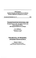 Cover of: Transfrontier regionalism by A. I. Asiwaju