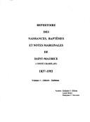 Répertoire des naissances, baptêmes et notes marginales de Saint-Maurice (comté Champlain), 1837-1993 by Rollande Samson-Gélinas