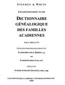 Cover of: English supplement to the Dictionnaire généalogique des familles acadiennes