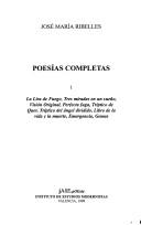 Poesías completas by José María Ribelles, Josep Maria Ribelles