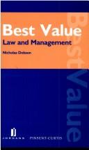 Cover of: Best value: law and management