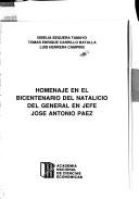 Cover of: Homenaje en el bicentenario del natalicio del general en jefe José Antonio Páez