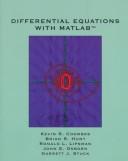 Cover of: Differential equations with MATLAB by Kevin R. Coombes ... [et al.].