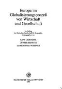 Cover of: Europa im Globalisierungsprozess von Wirtschaft und Gesellschaft
