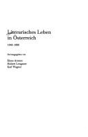 Cover of: Literarisches Leben in Österreich 1848-1890
