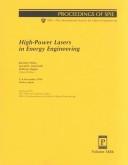 Cover of: High-power lasers in energy engineering: 1-4 November 1999, Osaka, Japan