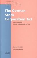 Cover of: The German Stock Corporation Act