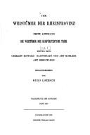 Cover of: Weistumer des Kurfurstentums Trier / Bd. 1