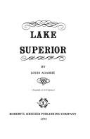 Cover of: Lake Superior. by Jean Louis Rodolphe Agassiz
