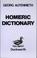 Cover of: Homeric dictionary