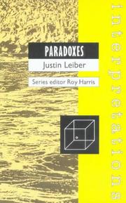 Cover of: Paradoxes