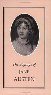 Cover of: Sayings of Jane Austen (Duckworth Sayings Series) | Maggie McKernan