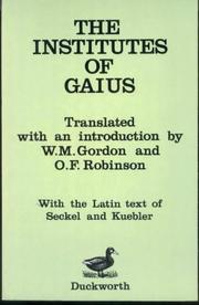 Cover of: Institutes by Gaius