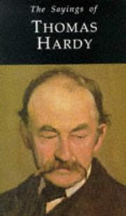 Cover of: Sayings of Thomas Hardy (Duckworth Sayings) (Duckworth Sayings)