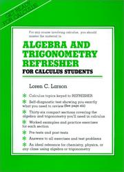 Cover of: Algebra and trigonometry refresher for calculusstudents