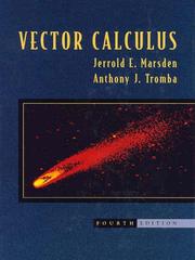 Cover of: Vector calculus by Jerrold E. Marsden