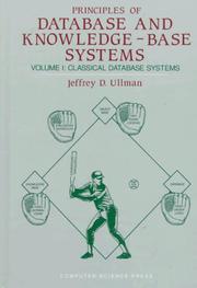 Cover of: Principles of Database & Knowledge-Base Systems Vol. 1 by Jeffrey D. Ullman
