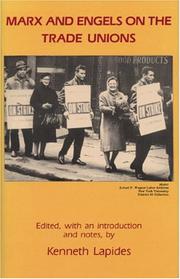 Cover of: Marx and Engels on the trade unions