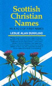 Scottish Christian names by Leslie Dunkling
