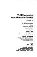 Cover of: Vlsi Electronics Microstructure Science by Norman G. Einspruch, Simon S. Cohen