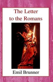 Cover of: The Letter to the Romans by Emil Brunner