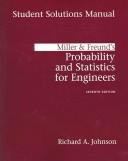 Cover of: Miller And Freund's Probability And Statistics For Engineers by Richard A. Johnson