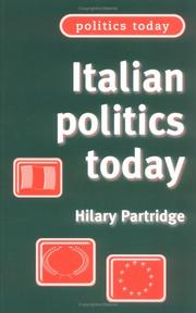 Cover of: Italian politics today by Hilary Partridge