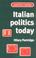 Cover of: Italian politics today