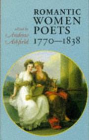 Cover of: Romantic Women Poets, 1770-1838 by Andrew Ashfield